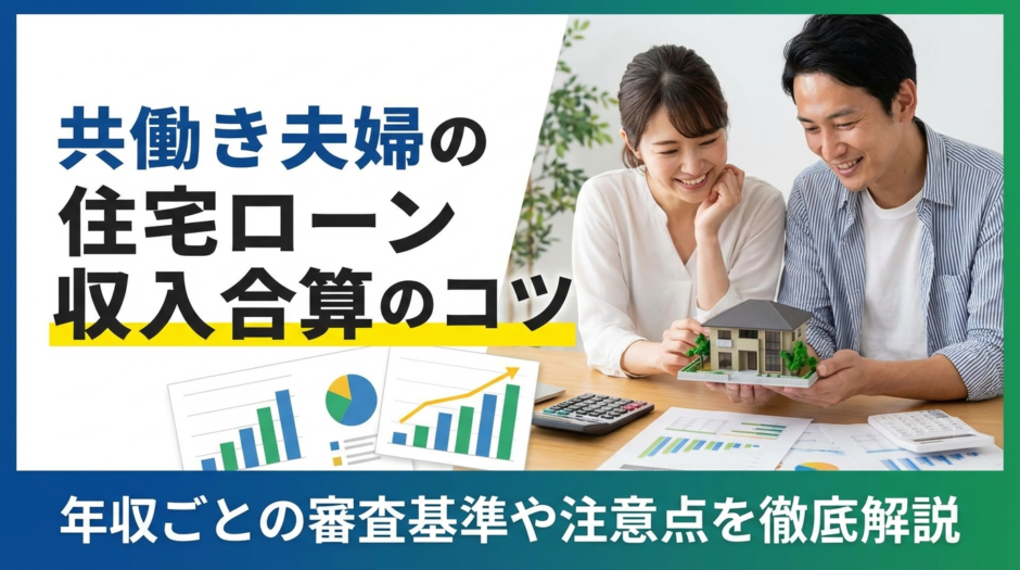 共働き夫婦の住宅ローンで収入を合算するコツとは？年収ごとの審査基準や注意点を徹底解説