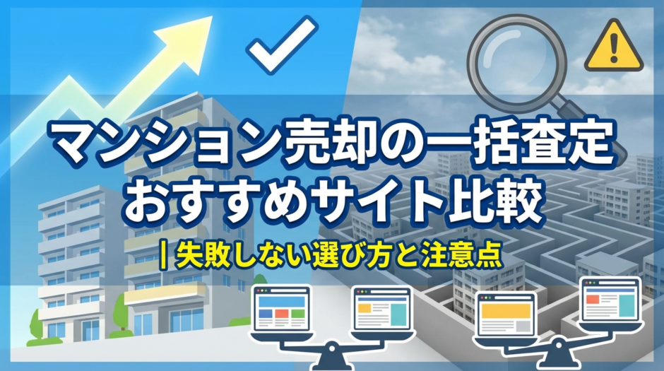 マンション売却の一括査定おすすめサイト比較｜失敗しない選び方と注意点