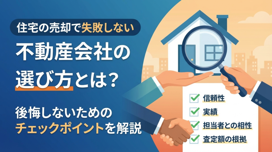 住宅の売却で失敗しない不動産会社の選び方とは？後悔しないためのチェックポイントを解説