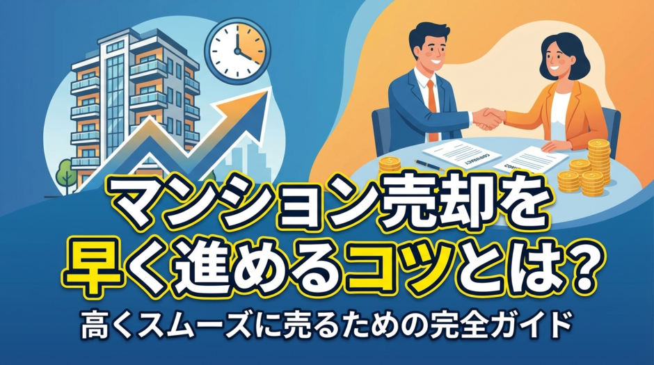マンション売却を早く進めるコツとは？高くスムーズに売るための完全ガイド
