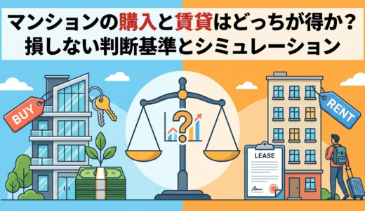 マンションの購入と賃貸はどっちが得か？損しない判断基準とシミュレーション