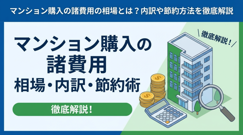 マンション購入の諸費用の相場とは？内訳や節約方法を徹底解説