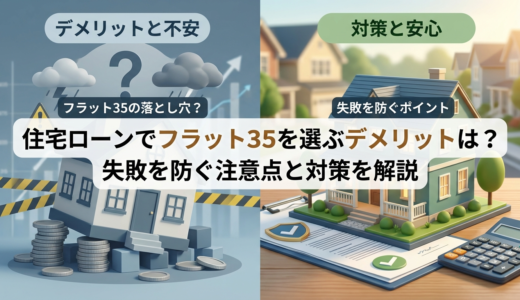 住宅ローンでフラット35を選ぶデメリットは？失敗を防ぐ注意点と対策を解説