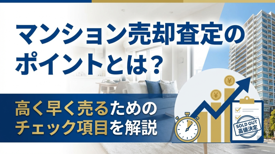 マンションの売却査定のポイントとは？高く早く売るためのチェック項目を解説