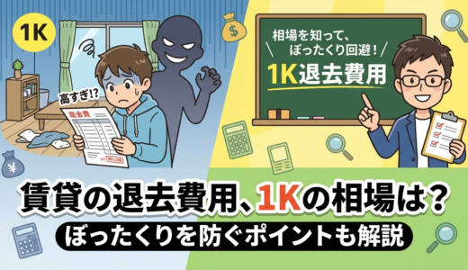 賃貸の退去費用の相場は1Kでいくら？ぼったくりを防ぐポイントも解説