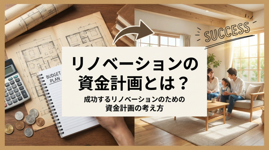 リノベーションの資金計画とは？成功するリノベーションのための資金計画の考え方