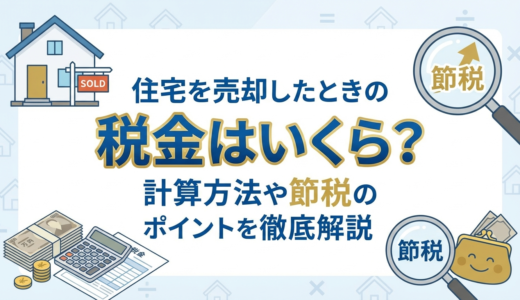 住宅を売却したときの税金はいくら？計算方法や節税のポイントを徹底解説