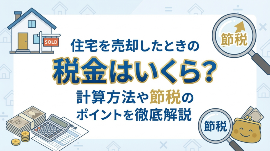 住宅を売却したときの税金はいくら？計算方法や節税のポイントを徹底解説