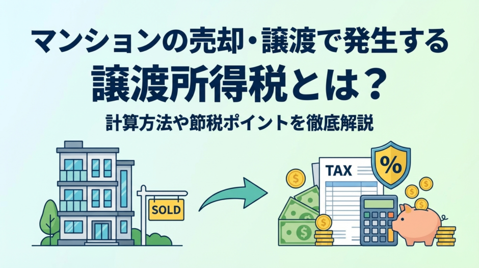 マンションの売却や譲渡で発生する譲渡所得税とは？計算方法や節税ポイントを徹底解説