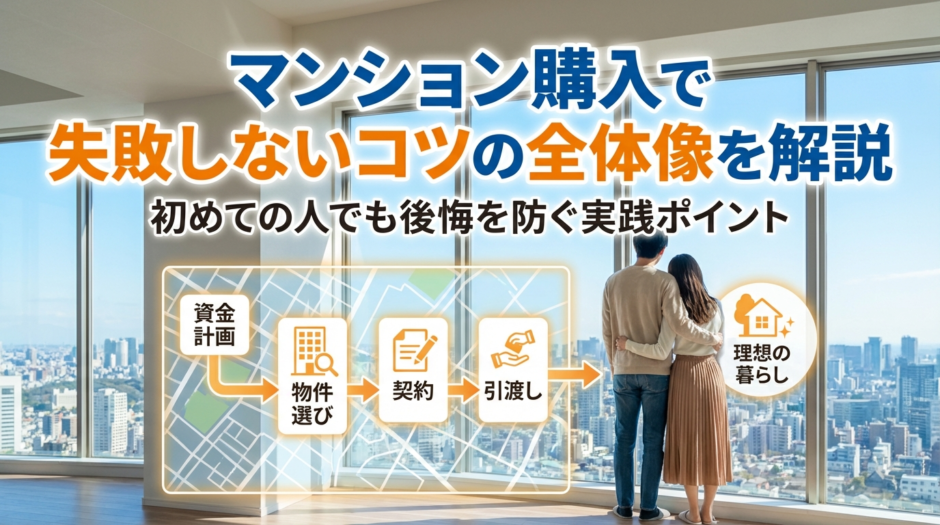 マンション購入で失敗しないコツの全体像を解説｜初めての人でも後悔を防ぐ実践ポイント