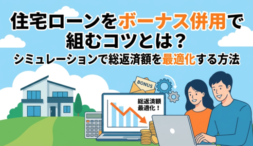 住宅ローンをボーナス併用で組むコツとは？シミュレーションで総返済額を最適化する方法
