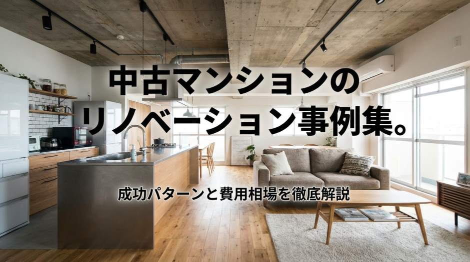 中古マンションのリノベーション事例集。成功パターンと費用相場を徹底解説