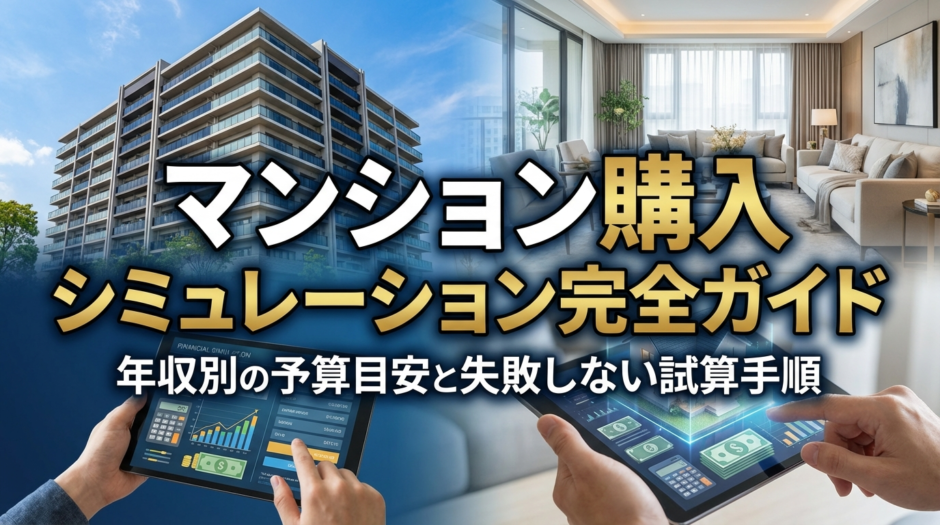 マンション購入のシミュレーション完全ガイド｜年収別の予算目安と失敗しない試算手順