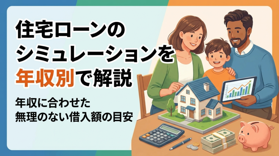 住宅ローンのシミュレーションを年収別で解説｜年収に合わせた無理のない借入額の目安