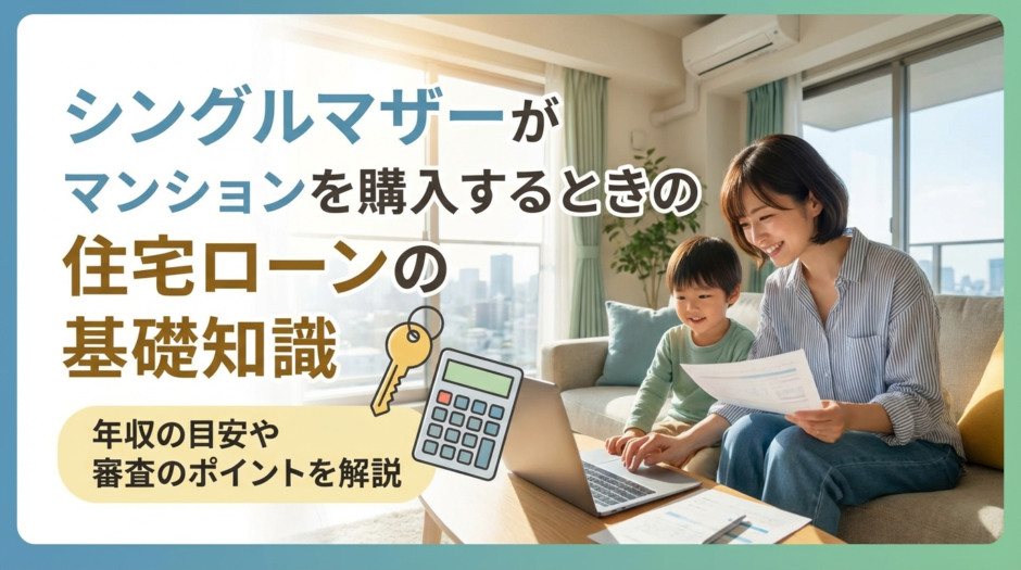 シングルマザーがマンションを購入するときの住宅ローンの基礎知識｜年収の目安や審査のポイントを解説