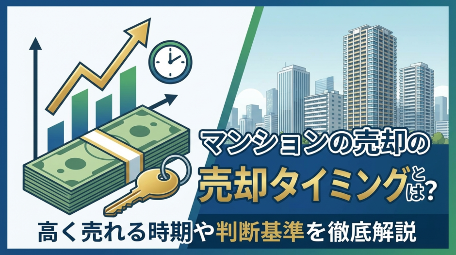 マンションの売却のタイミングとは？高く売れる時期や判断基準を徹底解説