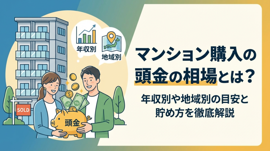 マンション購入の頭金の相場とは？年収別や地域別の目安と貯め方を徹底解説