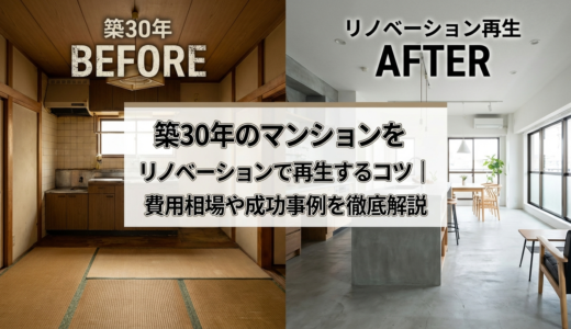 築30年のマンションをリノベーションで再生するコツ｜費用相場や成功事例を徹底解説