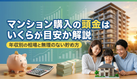 マンション購入の頭金はいくらが目安か解説｜年収別の相場と無理のない貯め方