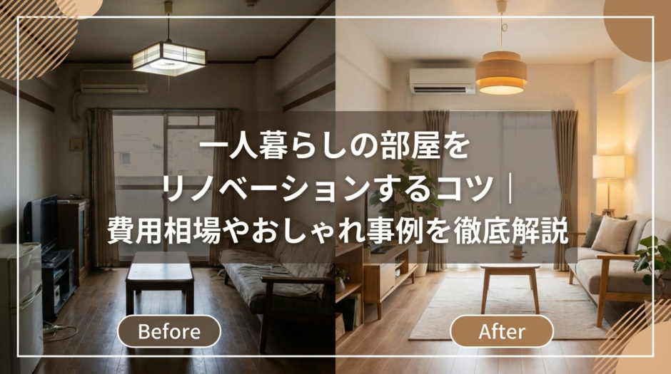 一人暮らしの部屋をリノベーションするコツ｜費用相場やおしゃれ事例を徹底解説