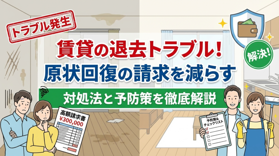 賃貸の退去時の原状回復トラブルとは？請求を減らす対処法と予防策を徹底解説