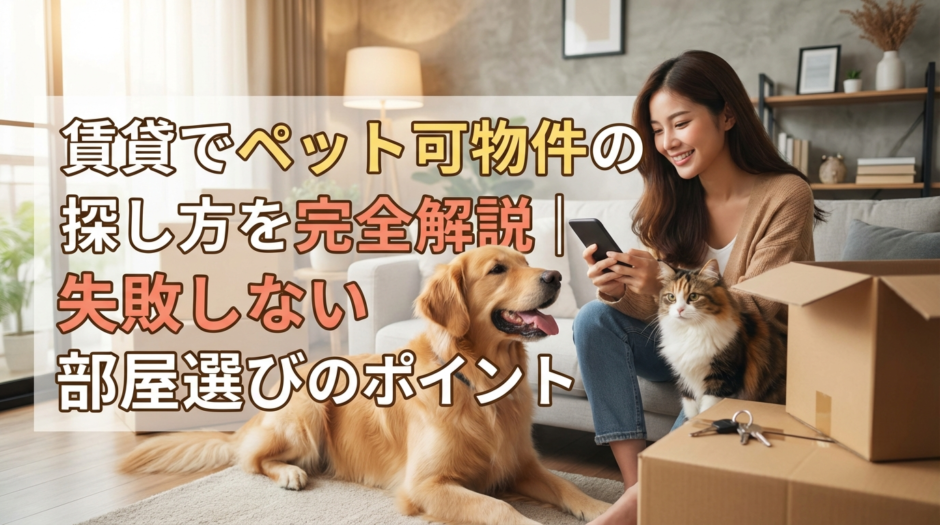 賃貸でペット可物件の探し方を完全解説｜失敗しない部屋選びのポイント